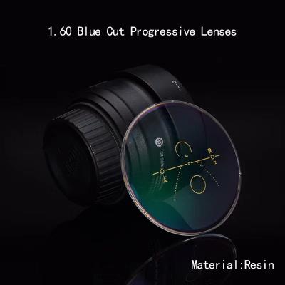 China Quality Lenses 1.60 Blue Cut Progressive Lenses Block Blue Ray Glasses Progressive Lens for sale