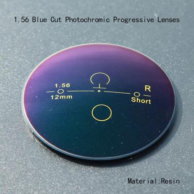 China Blöckene Strahlung 1.56 Fotochromische Linsen Blaue Schnittprogressive Linsen zu verkaufen