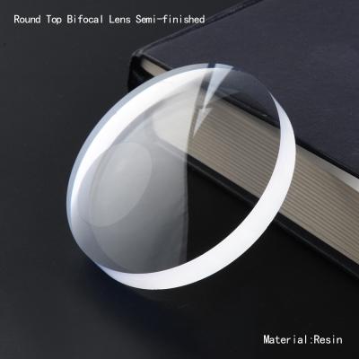 China Round Top Bifocal Lens Semi-finished UC/HC/HMC Lens White Lenses for sale