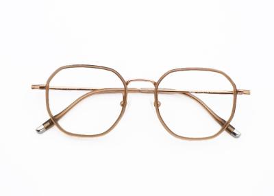 China Optical Eyeglasses Frame Pure Titanium And Actate Frame 88285 for sale