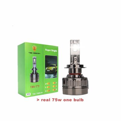 China Aluminum Auto Light LED Headlight H4 Bulb 75W OEM Design With Toby LED 7000LM Per Bulb for sale