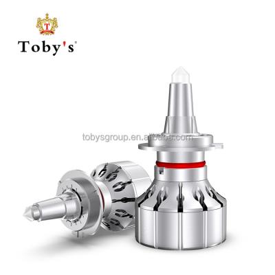 China Fan+ high grade Tobys aluminum factory auto led headlight led new design TF7 60W H7 H8 H11 9005 chip 9012 led bulbs for car for sale