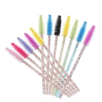 China Spoolie RubyFace 50pcs Disposable Mascara Brush Magic Wands Eyelash Extension Plastic Pink Disposable Makeup Brush for sale