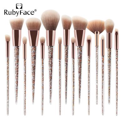 China Angular Blush RubyFace Vegan Diamond Glitter Makeup Brush Bling Cosmetics Brush Make Up Cosmetic Brushes for sale