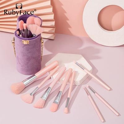 China Angular Blush OEM Rosewood Makeup Brush Private Label Makeup Brush Set Without Logo for sale