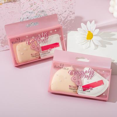 China Cute Makeup Sponge Rubycell Puff Triangle Makeup Sponge Packaging Packaging Set Makeup Tools Sponge for sale