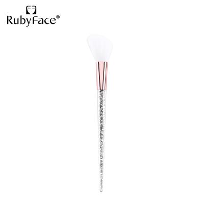 China Blush Brush RubyFace Wholesale Diamond Stock Crystal Handle Single Brush Cosmetic Facial Tool Makeup Blush Brushes for sale