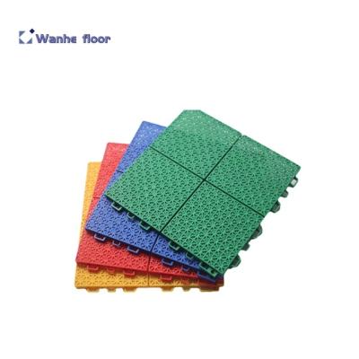 China Wanhe Plastic Basketball Sports Flooring Outdoor Basketball Court Kits for sale