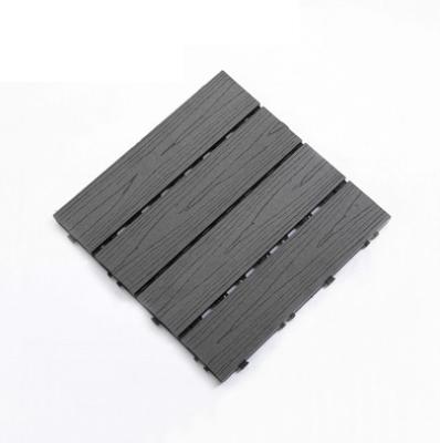 China Wanhe Modern Plastic Composite WPC Flooring Panel Hollow Decking Wood for sale