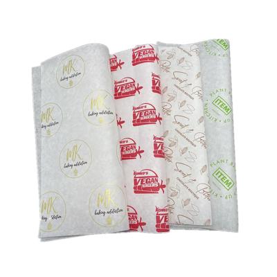 China Raw Material High Quality Hamburger Waterproof Paper Food Grade Disposable Printed Wrapping Paper In Roll for sale