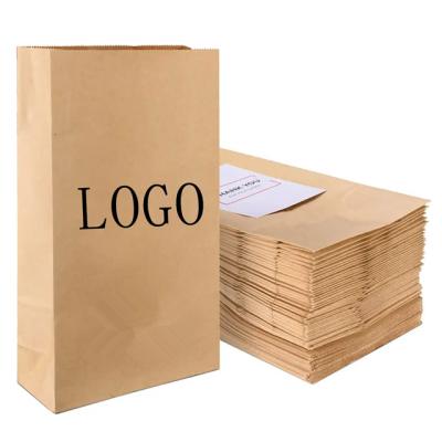 China Food Grade Disposable Eco Friendly Reusable Packaging Quality Flat Standup Bottom Waxed Lunch Grease Craft Bakery Lined Paper Bag for sale