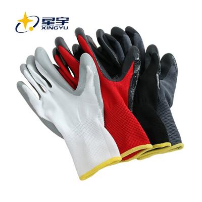 China General Purpose Safety Gloves Xingyu Nitrile Construction Gloves Work for sale