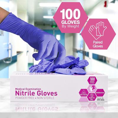 China General Purpose Disposable Nitrile Gloves Powder Free Manufacturer Black White Blue for sale