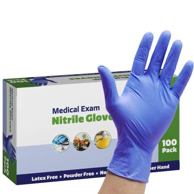 China General Purpose Disposable Nitrile Gloves Powder Free Manufacturer Black White Blue for sale