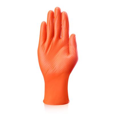 China Xingyu Nitrile Diamond Pattern Oil Resistant Gloves Work Safety Gloves Color Box Custom Waterproof Gloves General Purposes for sale