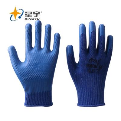 China General Purpose Latex Gloves Xingyu Polyester ECO Nature Latex Coated Working Gloves for sale