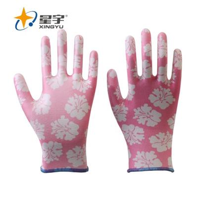 China General Purpose Glove For Garden Xingyu Rose PU Children Garden Glove for sale