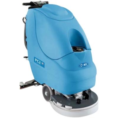 China Hotels Walk Behind Scrubbing Floor Washer Machine NoiseCleaning Low Power Cordless Scrubber for sale