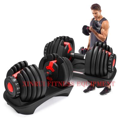 China Customized Wholesale Hot-selling Gym Fitness Equipment 24kg/40kg Weight Lifting Gym Equipment Adjustable Dumbbells for sale