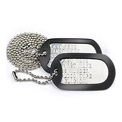 China Custom Lights Your Logo Custom Blank Stainless Steel Metal Dog Tag Engraved for sale