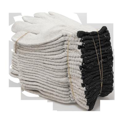 China Comfortable Thick White 400-900g Dozen Cotton Yarns Knitted Gloves Natural Work Hand Safety Work Protective Glove for sale