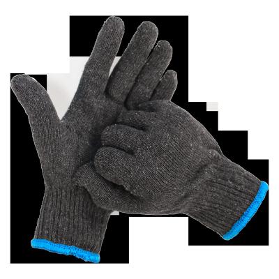 China High Quality Protective Gloves Dark Gray Cotton Knitted Gloves Gardening Cotton Yarn Work Safety Gloves for sale