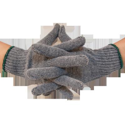 China Dark Gray Protective Gloves Cotton Work Safety Hand Gloves Chat Hand Work Safety Gloves For Cement Work for sale