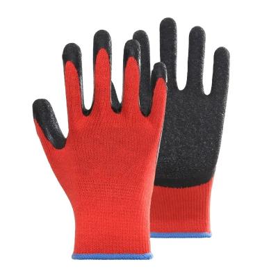 China Construction Hand Construction Gloves Industrial Wholesale Anti Slip Rubber Protective Grip Heavy Duty Latex Coated Gloves for sale