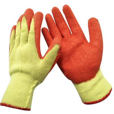 China Factory Latex Ply Industrial Durable Cotton Knitted Glove Liner Liner With Wrinkle Latex Palm Rubber Gloves for sale