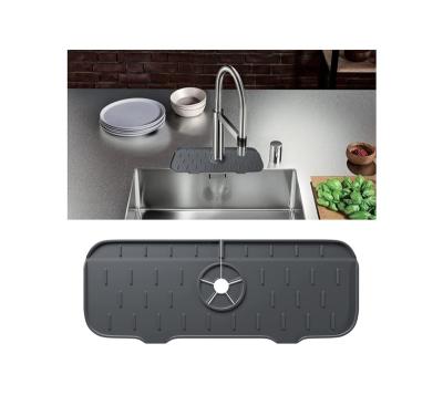 China Minimalist Affordable Price Made Of High Quality Silicone Sink Mat Large Size Faucet Sink Material Multifunctional Mat for sale