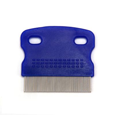 China Customizable Dog Lice Brush Pet Comb Stocked Steel Comb for sale