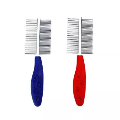 China Single Sided High Quality Double Sided Pet Hair Grooming Stainless Steel Cats Pin Comb For Dogs And for sale