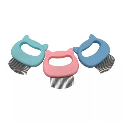 China New Arrival Cat Face Shell Comb Pet Cleaning Cat Massage Comb Pet Hair Grooming and Dog Hair Removal Grooming Products for Beauty for sale