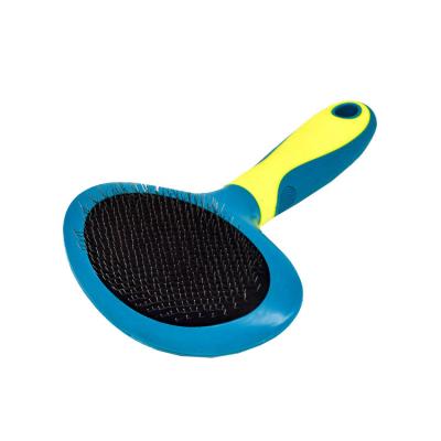 China Wholesale Dog Needle Hair Brush Pet Grooming Care Factory Pet Grooming Slicker Oval Brush For Animals for sale