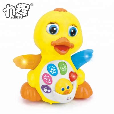 China Baby Toy Electrical Baby Toys EQ Waving Duck Infant Brinquedos Baby Electrical Yellow Toy for sale