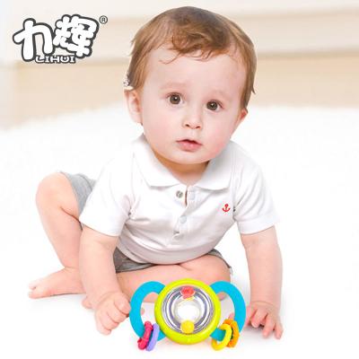 China Plastic Hand Ring Bell Shaking Ball Rattle Plastic Baby Rattle Toys New for sale