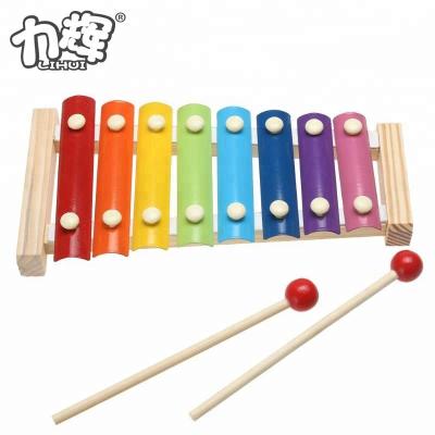 China Toy High Quality Wholesale Wooden Educational Rainbow Xylophone Baby Wooden Toys for sale