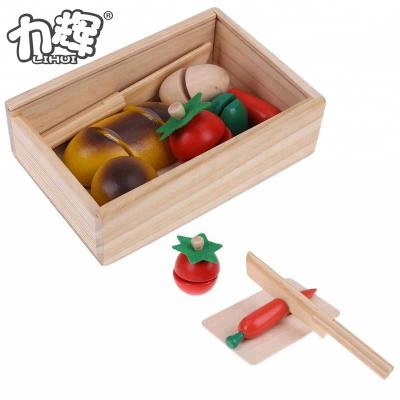 China Toy Kitchen Sets 2018 Pretend Wood Toy Play Food Set Kitchen Toys For Kids for sale