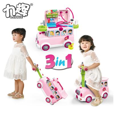 China Funny Tableware School Bus School Bus Kids Tableware Set Kids Kitchen Play Toy for sale