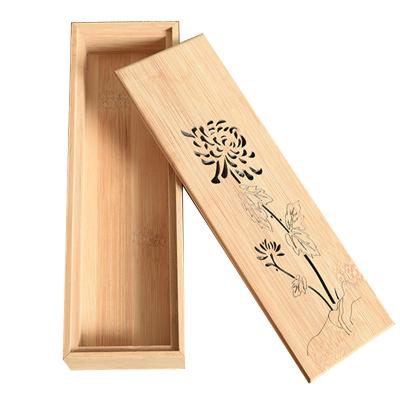 China Bamboo Rectangular Private Packing Box Wooden Tea House Wooden Box Logo Handmade Engraved Wooden Tea Wine Box for sale