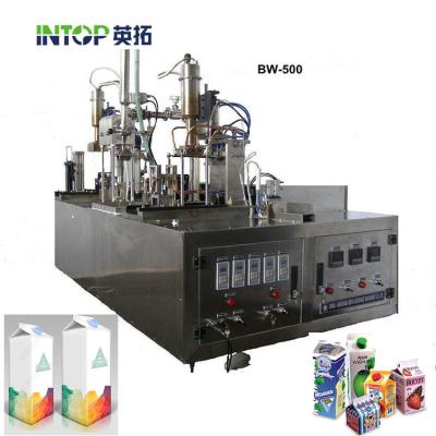 China Eco-friendly Triangular Juice/Milk/Yogurt Carton Filling Machine Beverage Filling Machine Carton Filling Machine for sale