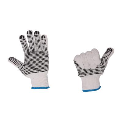 China Factory Printed Supplier Sell Automotive Mechanic Work Safety Pvc Dotted Cotton Knitted PVC Work Glove for sale