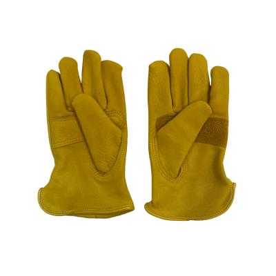 China Factory Wholesale Anti-Cut Cow Split Leather Gloves Good Quality Working Gloves Strong Resistant Work for sale