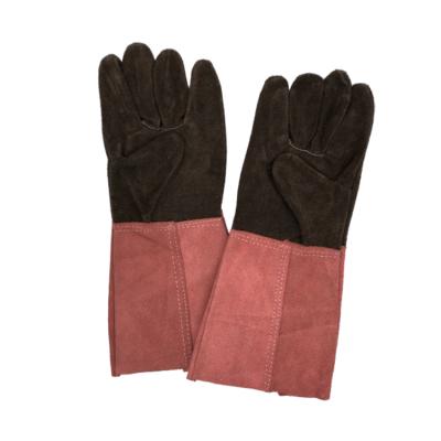 China Fire Proof Whip Leather Work Glove Safety Mechanic Welding Safety Gloves for sale