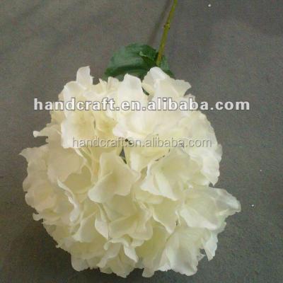 China Polyester Bud / Leaf Artificial White Hydrangea For Wedding Suppliers for sale