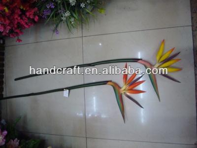 China Fabirc Artificial Strelitzia Reginae Silk Flowers for sale