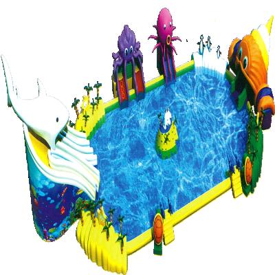 China Huge Inflatable PVC Tarpaulin Sea Water Park Play Equipment Floating Water Park Slide For Adult for sale