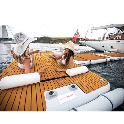 China Easy Assemble Have Fun And Relaxation Inflatable Y Platform Docks Inflatable Floating Dock For Pool Beach Ocean Lake for sale