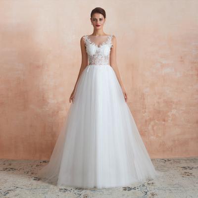 China YJ2001W 2023 Popular High Quality Anti-Static New Wedding Dress With Lace for sale