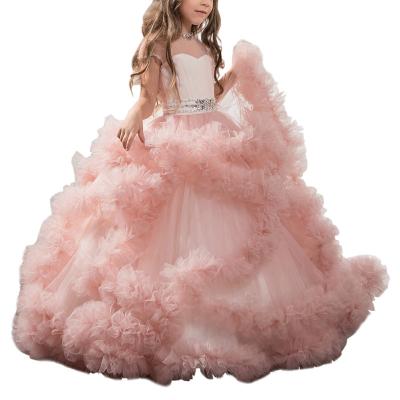 China AH7006D Children's Sleeveless Princess Dress Floor Sweeping Long Dress Girls Pengpeng Dress Summer Style New for sale